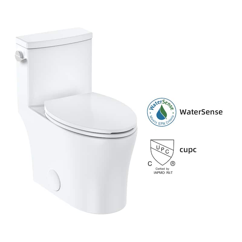 Elongated Toilet for Bathrooms with Soft Close Seat