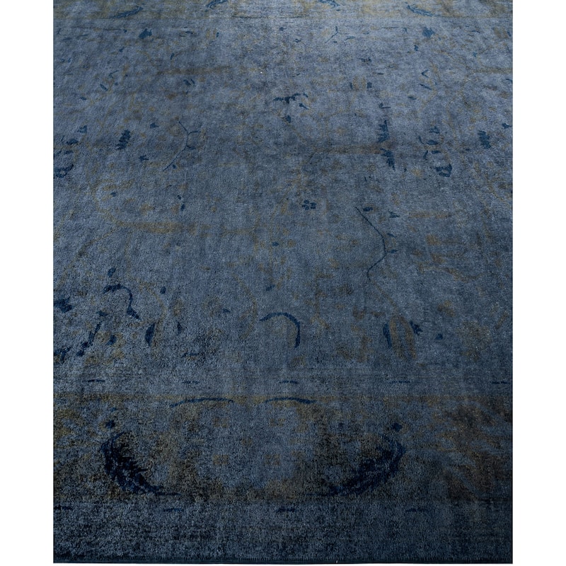 Overdyed One-of-a-Kind Hand-Knotted Area Rug - Gray - 8' 2" x 10' 2"