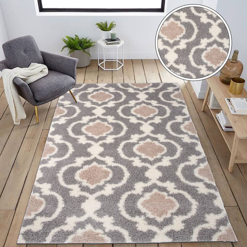 Porch & Den Touro Trellis Shag Area Rug
