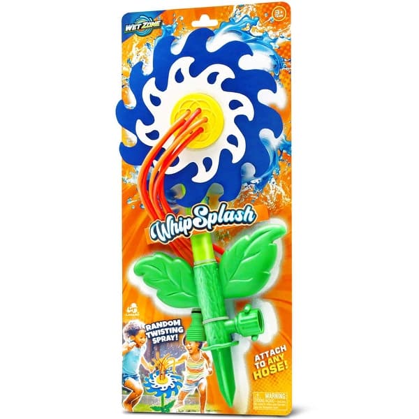 slide 2 of 5, Lanard: Whip Splash Sprinkler - Flower Shaped Water Sprinkler Outdoor Toy