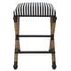 preview thumbnail 8 of 8, Uttermost 23711 Braddock 19" Wide Counter Stool - Navy Blue / Cream