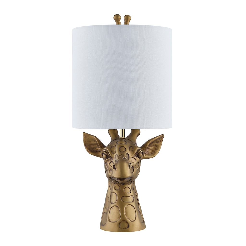 21.75" Gold Leaf Resin Giraffe Table Lamp - 10" x 10" x 21.75"