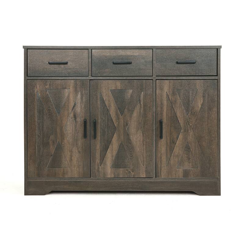42.6" Wide TV Stand Console with 3 Storage Drawer