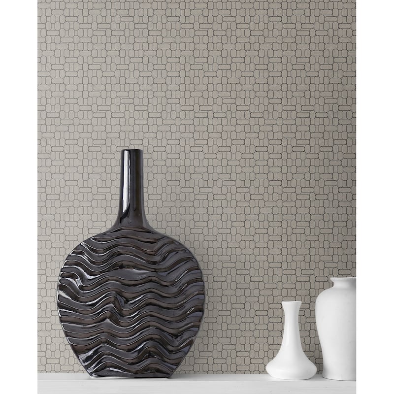 Seabrook Designs Capsule Geometric Unpasted Wallpaper