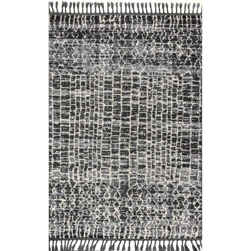 Nuloom Modern Abstract Tassel Area Rug