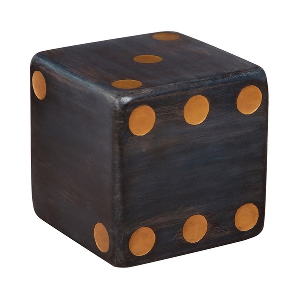 GuildMaster 713020 Dice Accent 15" Wide Hand Carved Mahogany Accent Table - Manor Graystone