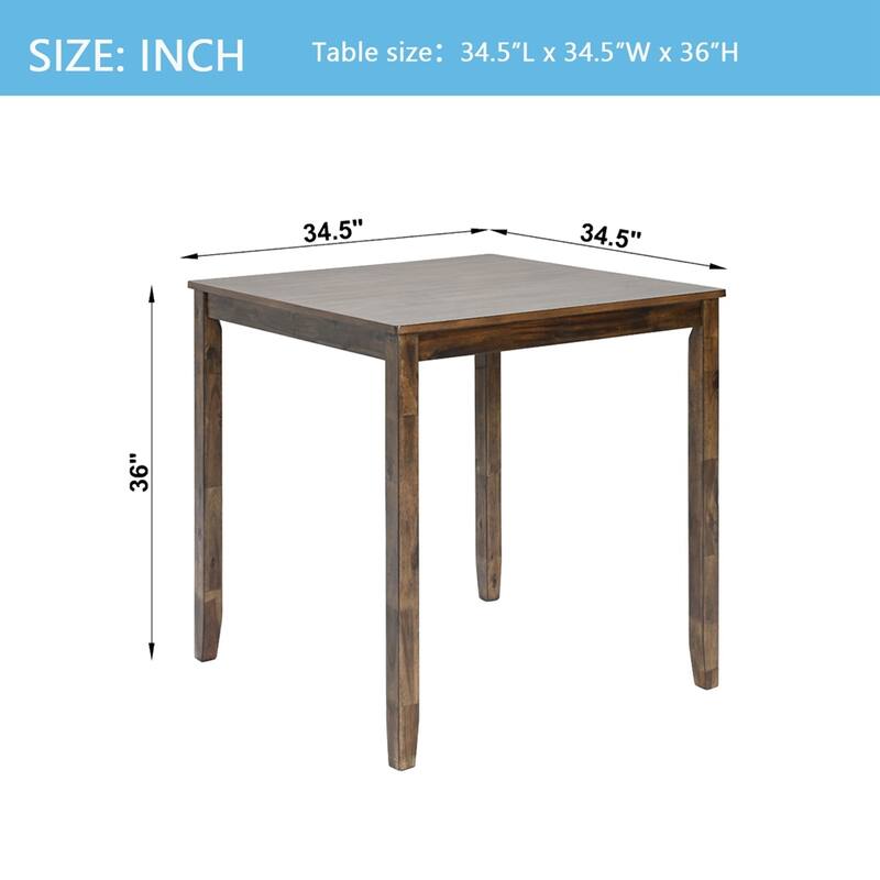 Wooden Dining Table Kitchen Table for Small Space(ONLY THE TABLE)