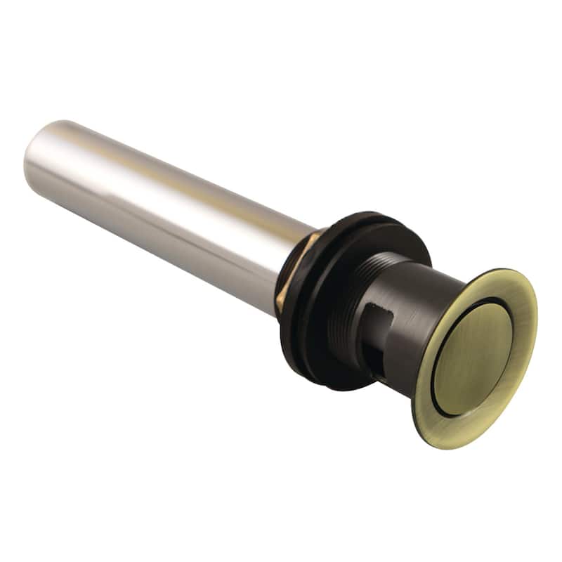 Kingston Brass Made To Match Brass Push Pop-Up Drain with Overflow - Antique Brass
