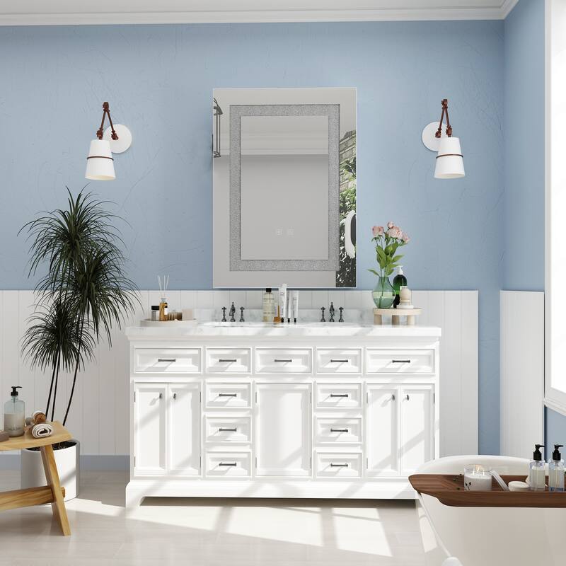 Wall LED Bathroom Cabinet with Lighting and Defogger Medicine Cabinet