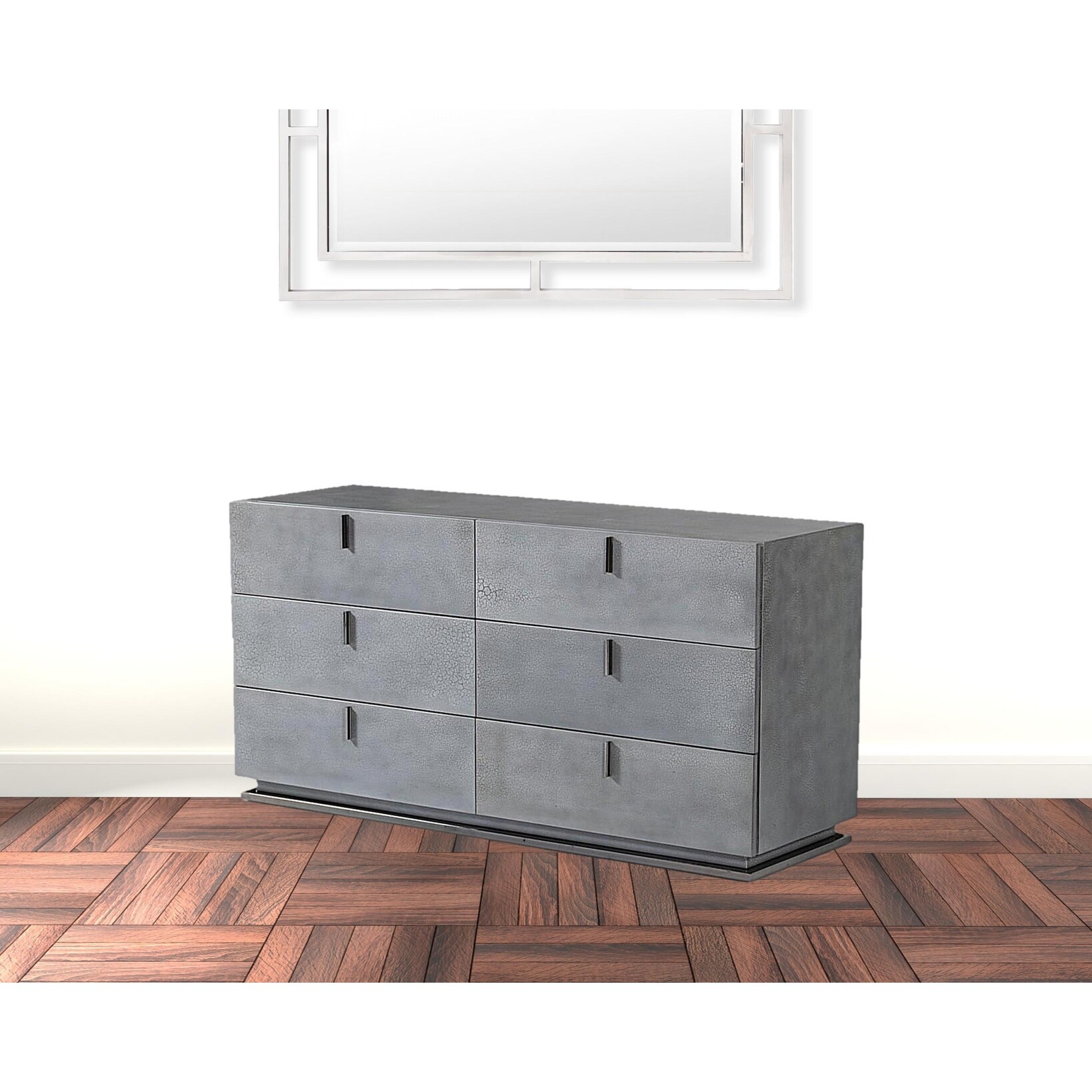 slim fit dress slacks Hollivern Dark Gray Dresser – Luna Furniture main image 0