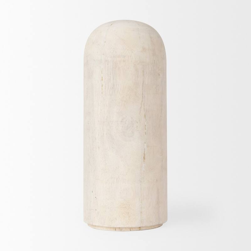 Knox Large Gray-Wash Wood Decorative Object