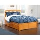 preview thumbnail 2 of 6, AFI Richmond Full Size Platform Bed with Footboard & Twin Trundle in Caramel Latte