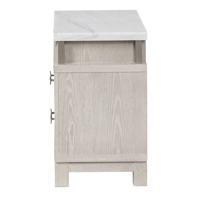 Furniture of America Nansice 3-Piece Weathered Grey Wood Panel Bedroom Set with LED Headboard