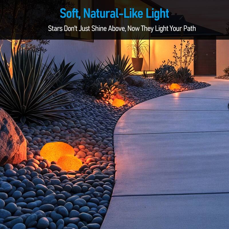 5CCT 3-Size Decorative Stone Lighting Kit, Cobblestone Pathway Lights