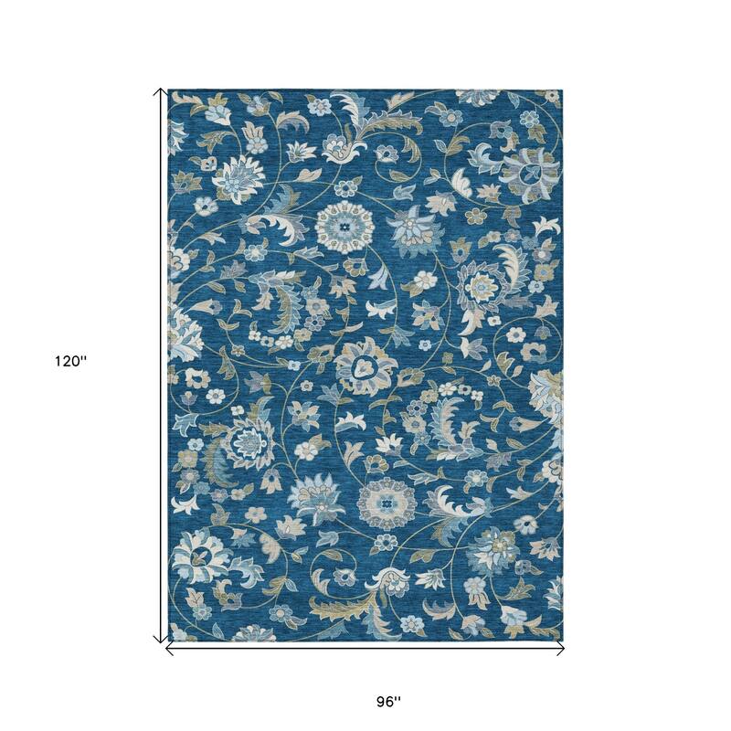 HomeRoots Floral Transitional Rectangle Outdoor Rug