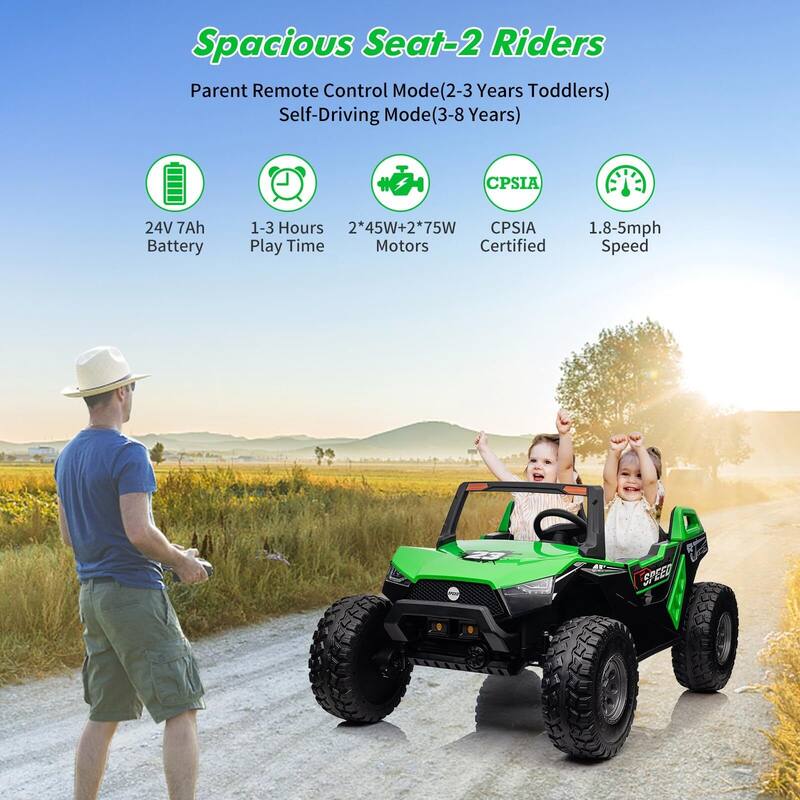 24V Kids 2 Seaters Ride On UTV with Remote Control