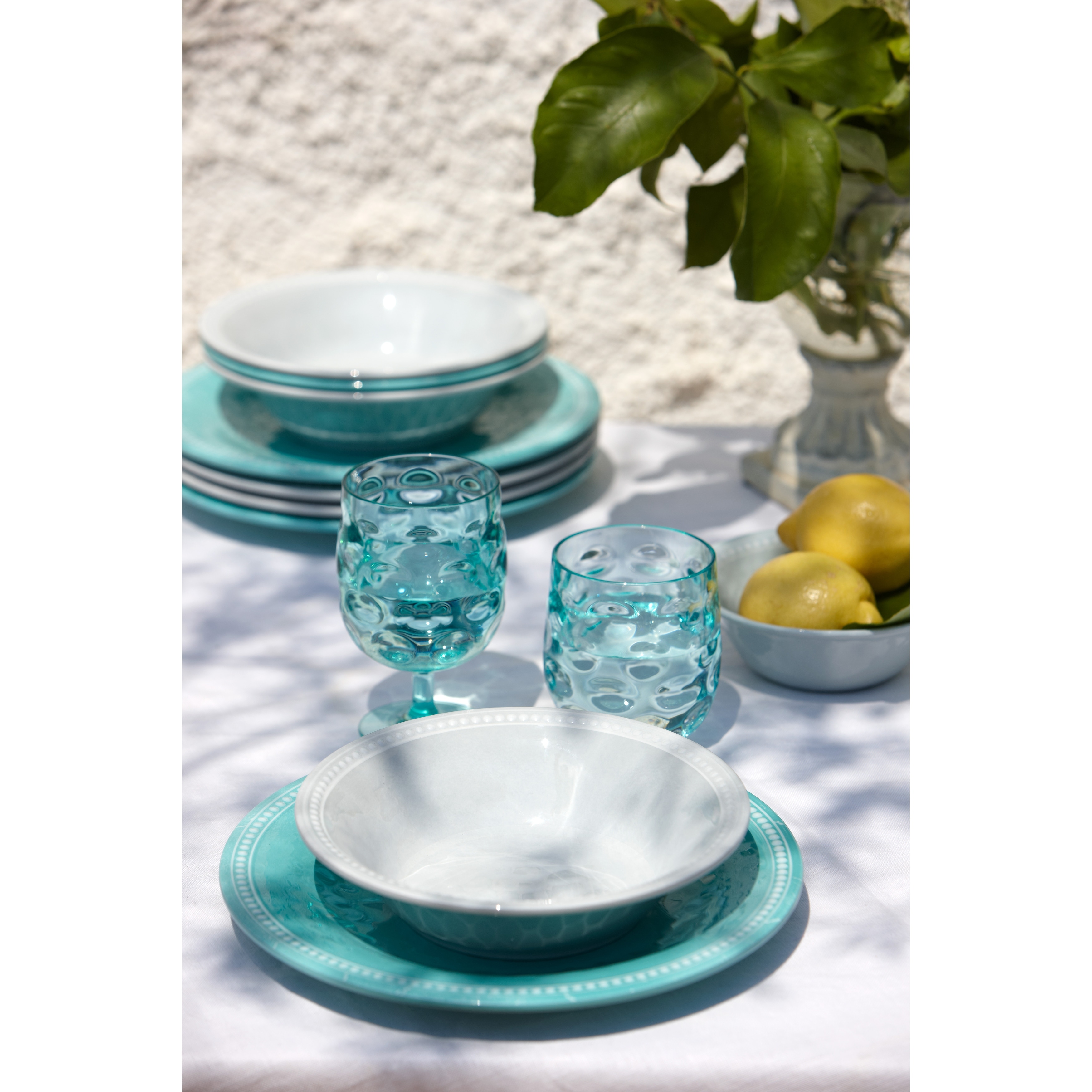 Aqua Harmony Dinner Plate Set of 6 Set of 6 Bed Bath