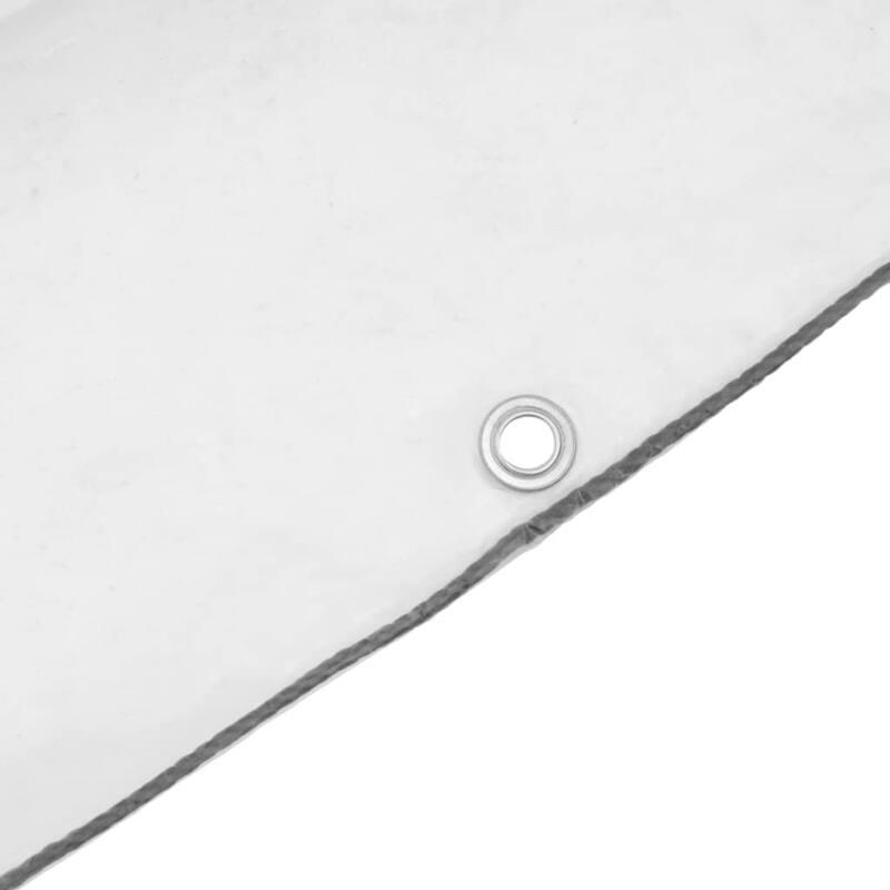 vidaXL Clear Tarpaulin with Eyelets 9.8x9.8/13.1/19.7/26.2' Polyethylene - Transparent