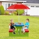 preview thumbnail 5 of 5, Kids Portable Picnic Table Bench Set with Removable Umbrella