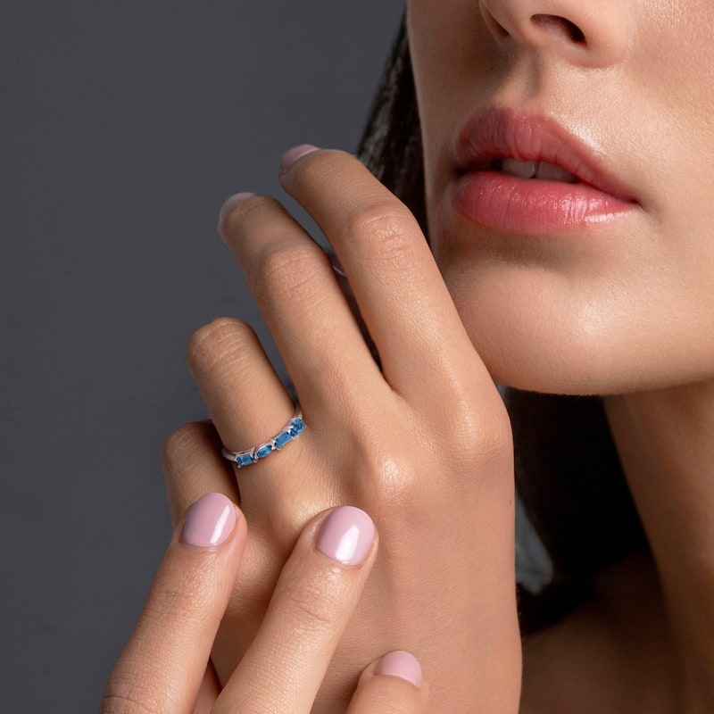 Miadora Multi-Gem Four Stone Ring Sterling Silver