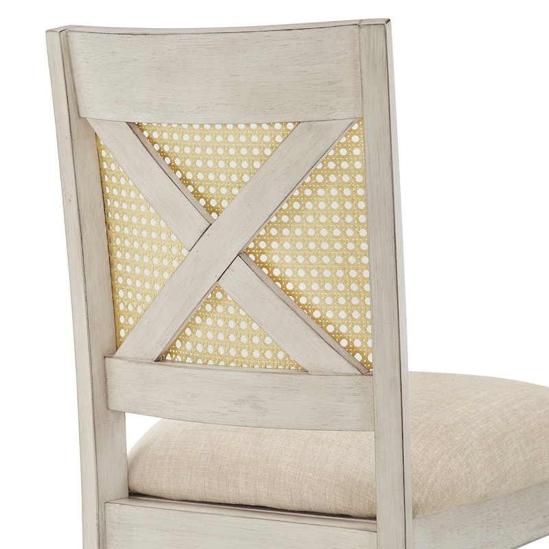 Plaga X-Back Cane Accent Counter Height Chair (Set of 2) by iNSPIRE Q Classic - Counter Height