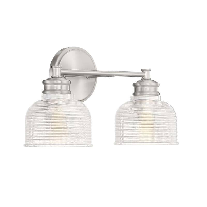 Meridian M80034 2 Light 16" Wide Bathroom Vanity Light with Halophane