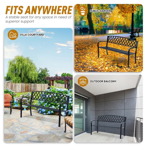 Lattice garden bench best sale