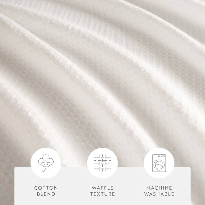 Becky Cameron Cotton Blend Waffle Shower Curtain