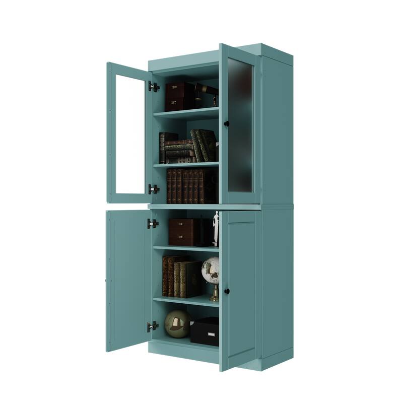 100% Solid Wood 6-Shelf Bookcase with Optional Doors by Palace Imports