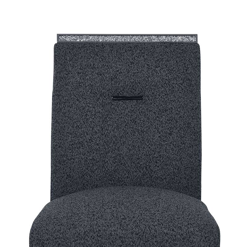 Ariya Dark Grey Bar Stools, Set of 2 Modern Counter Height Bar Chairs