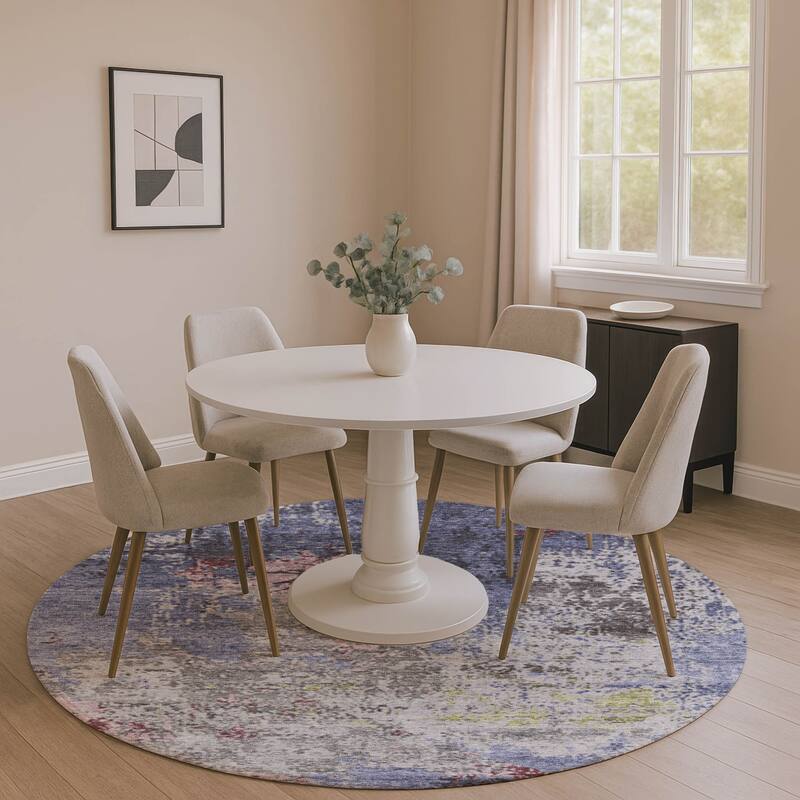 Premium Washable Super Soft Mayfield Rug - Blue - 8' x 8'