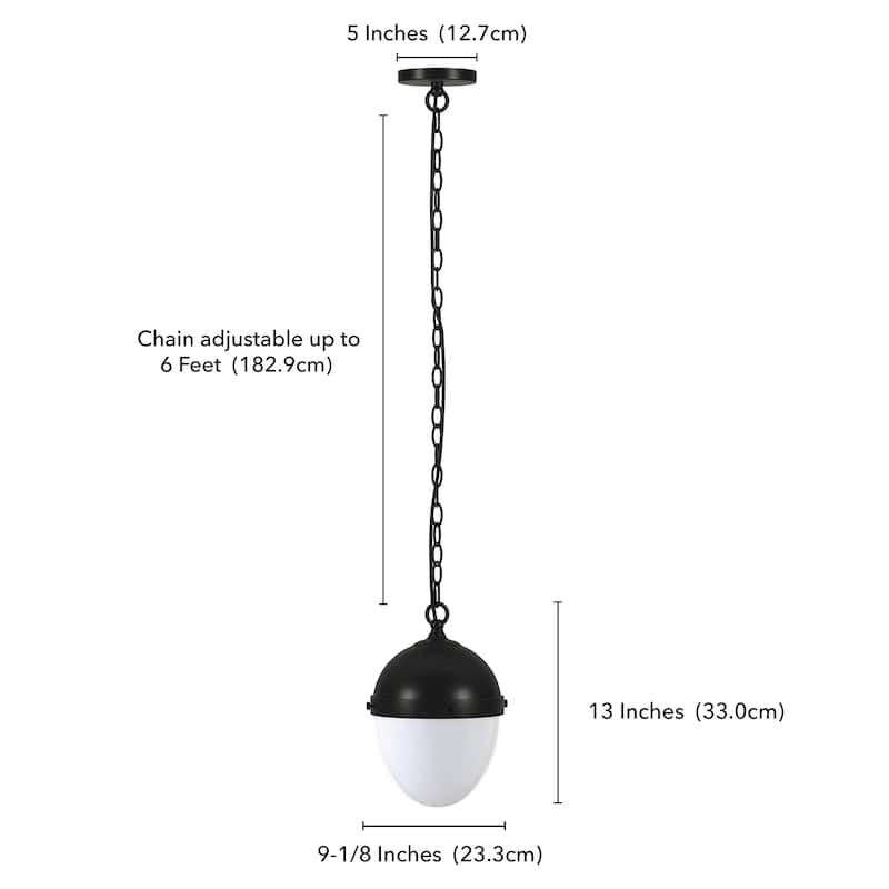 Aurelia 9" Wide Pendant with Glass Shade - 9" Wide