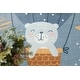 preview thumbnail 7 of 5, Kids Collection Stars, Planets, & Cheerful Animals Navy Rug