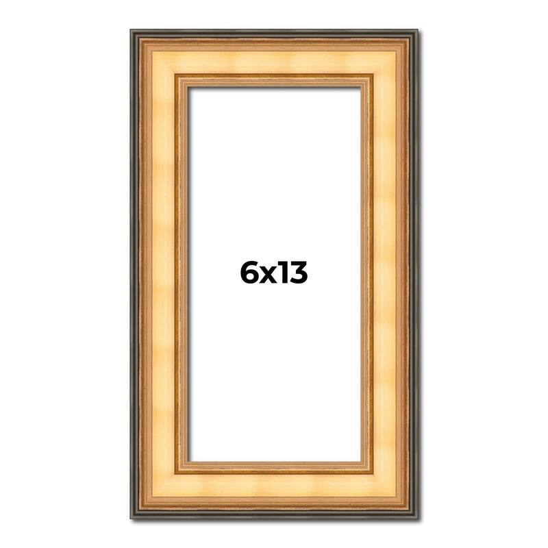 6x13 Frame Gold Plein Aire Solid Wood Picture Frame Width 2 Inches |