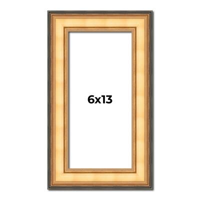 6x13 Frame Gold Plein Aire Solid Wood Picture Frame Width 2 Inches |
