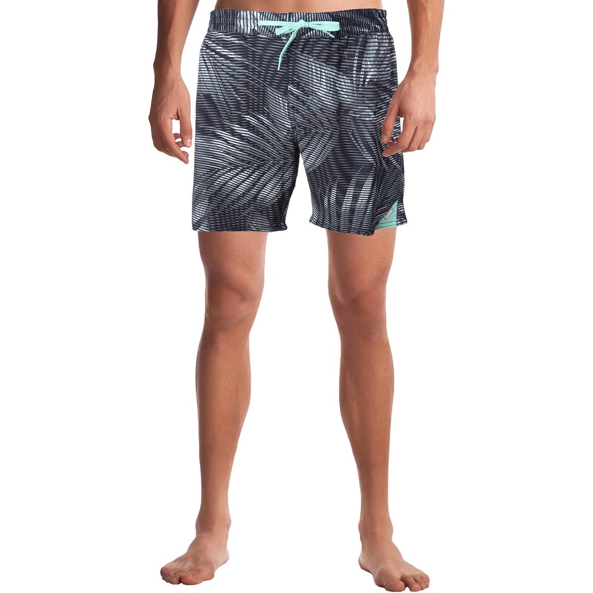 Shop Bench Mens Printed Drawstring Swim Trunks L Overstock