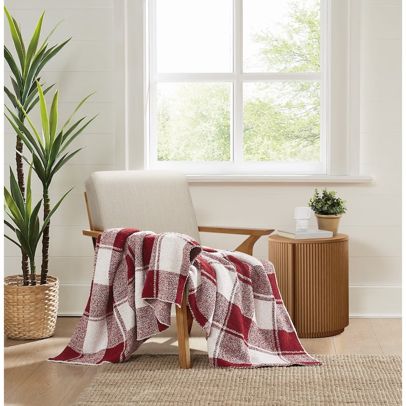 Brooklyn Loom Dusted Plaid 50x70 Throw