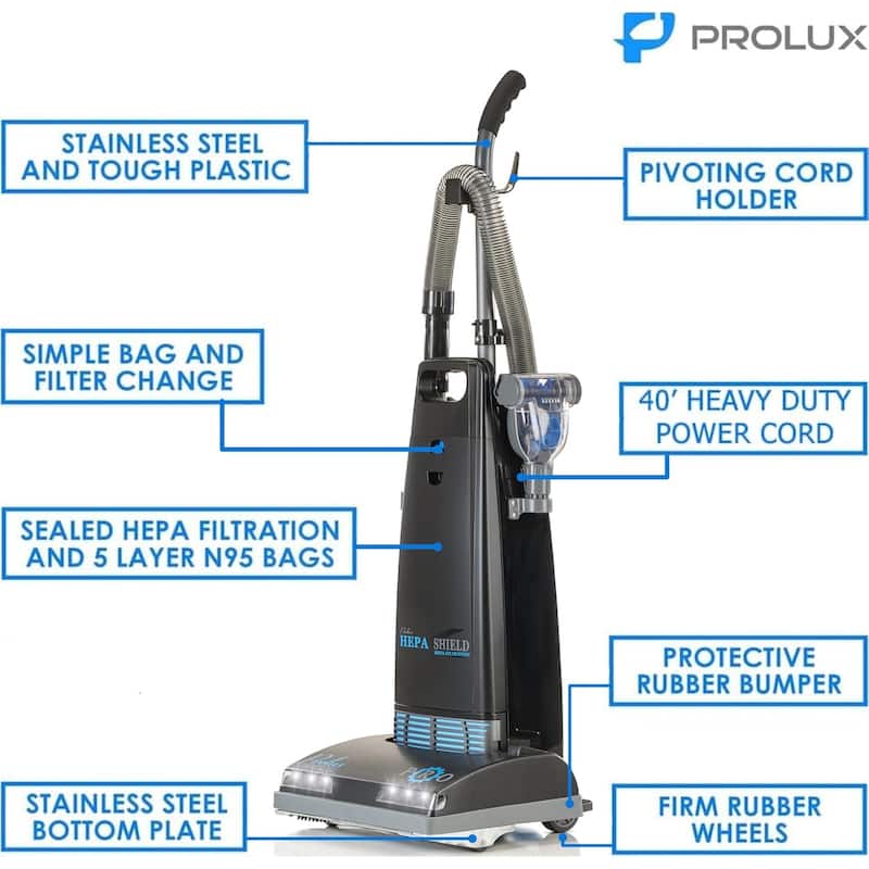 Prolux 8000 Commercial Upright Vacuum with Sealed HEPA Filtration