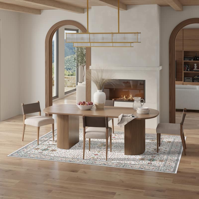 Licensed HGTV Everyday Chic Soft Flannel Zero Pile Printed Non-Slip Washable Indoor Area Rug