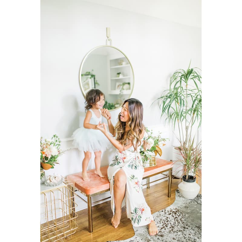 Varaluz Stopwatch Round Accent Mirror - 30"W x 30"H - Gold