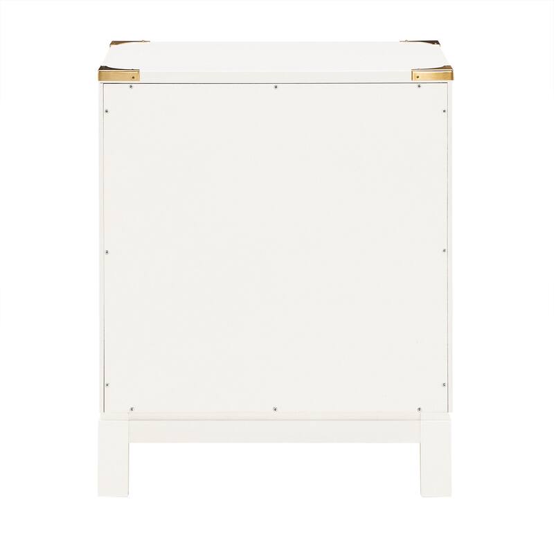 Kedric 1-Drawer Gold Accent Nightstand by iNSPIRE Q Junior