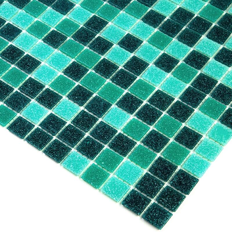 Apollo tile 12" x 12" Mingles Glossy Persian Green Glass Tile (20 sq ft/case) - 20 Pack