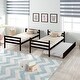 preview thumbnail 5 of 7, Tiwn Size Sturdy Pinewood Safety Design Bunk Bed with Twin Trundle
