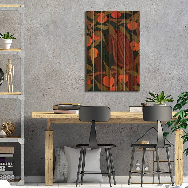 Fruitful Woman 'Deep' Print On Wood by Taku Creates - Multi-Color