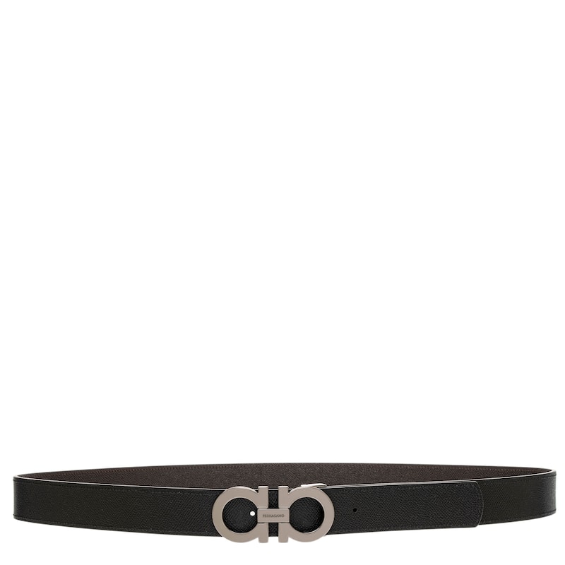 Ferragamo Men's Reversible Gancini Belt 1.3" Wide