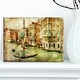 preview thumbnail 8 of 10, Designart - Vintage Venice - Digital Art Landscape Canvas Print 12 in. wide x 8 in. high