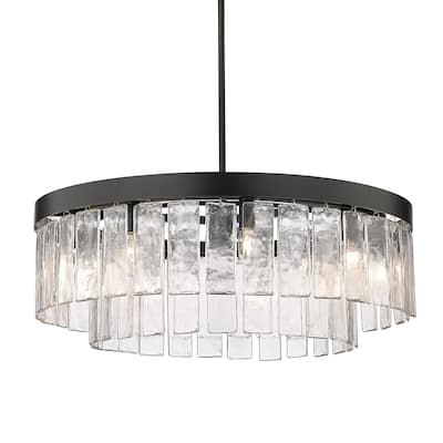 Golden Lighting 1768-9 Ciara 9 Light 27" Wide Waterfall Chandelier