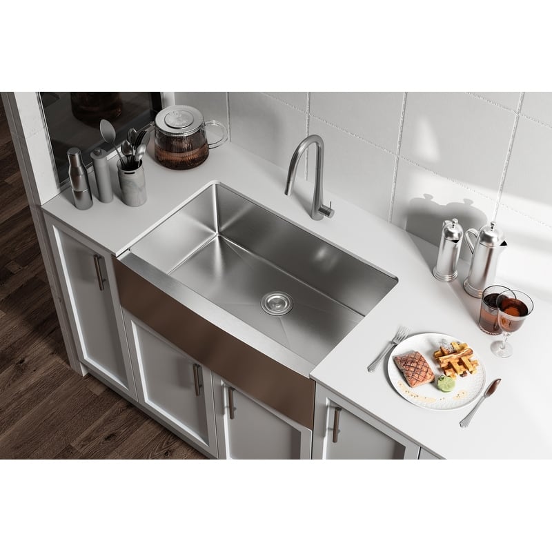 Indigo Home Stainless Steel farmhouse kitchen sink L27" x W22"