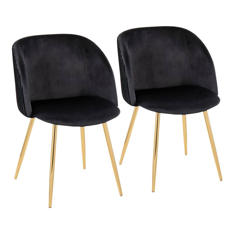 Silver Orchid Harding Pleated Chair - Set of 2