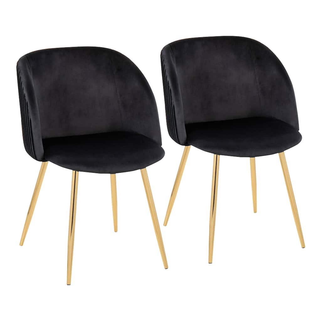 Silver Orchid Harding Pleated Chair - Set of 2